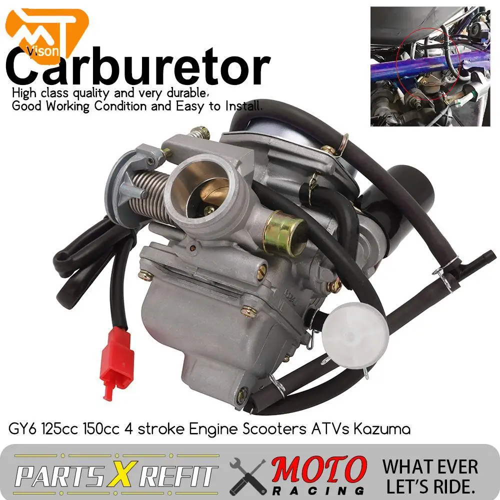 

Motorcycle Zinc Carburador For Yamaha GY6 125cc 150cc Scooter Moped PD24J CVK CARBURETOR CARB ATV Kazuma QUADS GO-KART BUGGY