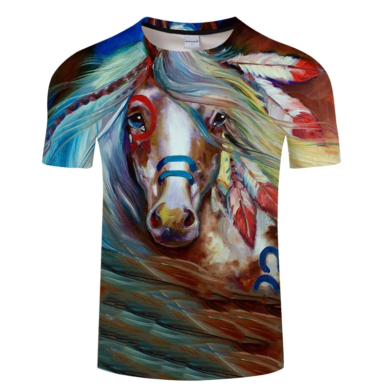

2021Hot Sale Animal Horse 3d Printed T Shirt Fashion Harajuku Style Casual Short Sleeve T-shirts Unisex Plus Size Top
