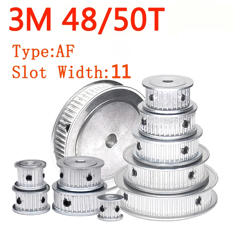 

Зубчатый ремень типа AF, шкивы синхронного ремня безопасности 3M48T, 3M50T, ширина пазов 11 мм, отверстие 6,35/10/12, 7/15/16/17/20 мм