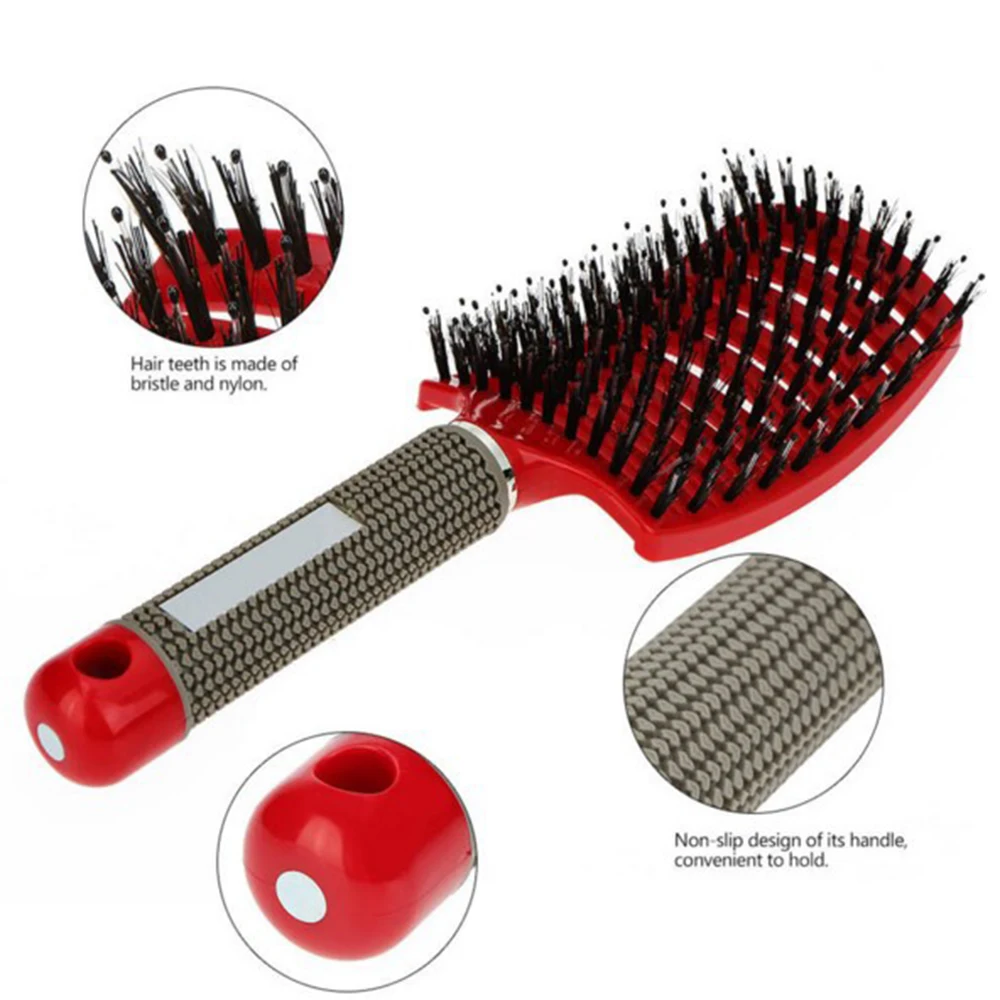 1 шт. Профессиональный помазок изогнутая Кисть Расческа массажная волна