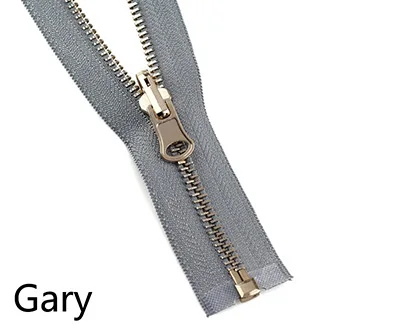 Meetee 2 шт. 60-150 см 5# металлическая вращающаяся застежка-молния с открытым концом для пуховика двусторонняя молния голова пошив одежды «сделай сам» Аксессуары - Цвет: Gray