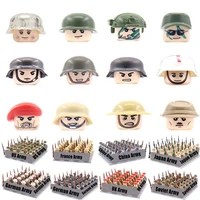 24 stkspartij oeny ww2 militaire soldaten bouwstenen actiefiguren duitse leger sovjet ons set mini wapens guns model bricks toy