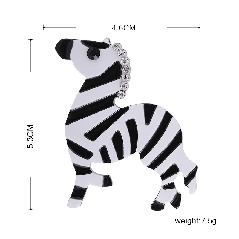 Детская/Женская Брошь Funmor из акрила с рисунком зебры