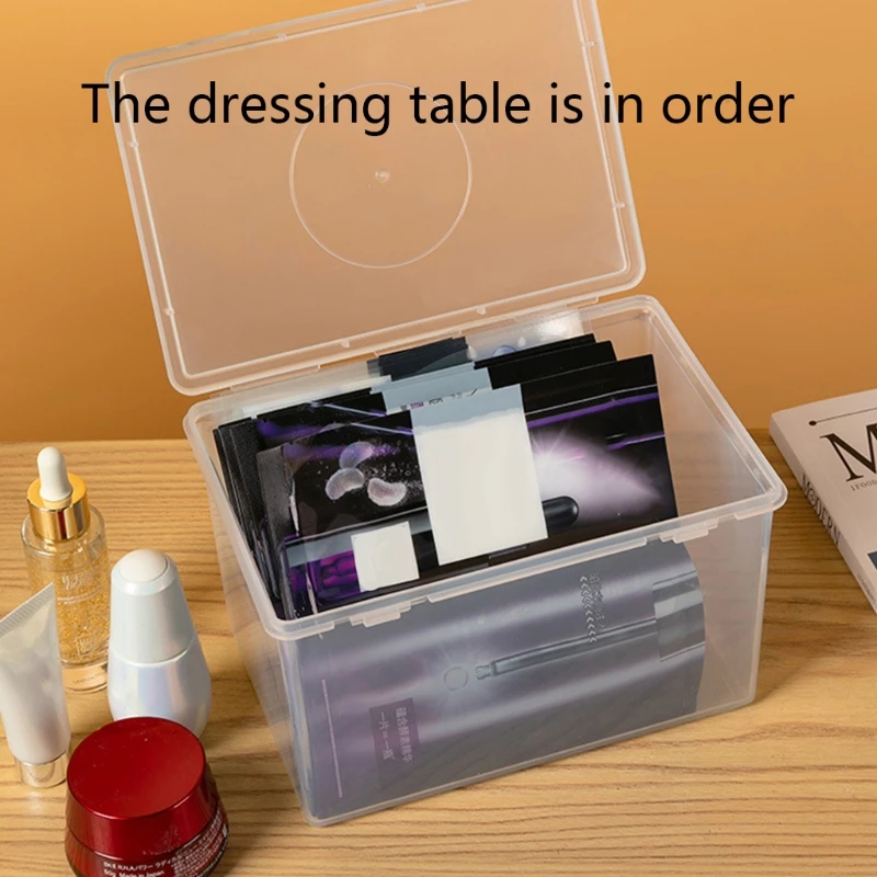 

Mask Storage Box Plastic Transparent Storage Container Keep Tidy Organizer G2AB