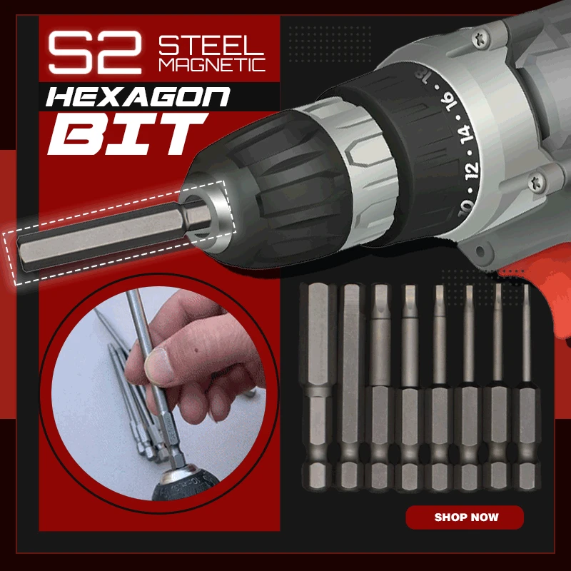 

S2 Steel Magnetic Hexagon Bit Set