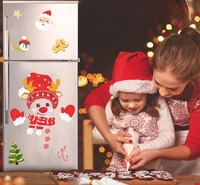 cute christmas wall sticker xmas snowman refrigerator stickers merry christmas feliz navidad decor for home happy new year d%c3%a9cor