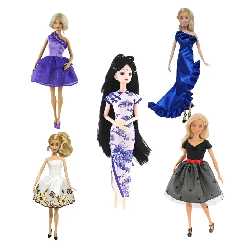 

5 pcs/lot Fashion Little Princess Dress For Barbie Doll Clothes Outfits Party Gown 1/6 BJD Accessories Kids Dollhouse Toys Gifts