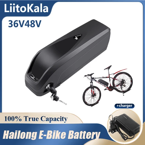 Аккумулятор для электровелосипеда LiitoKala Hailong 18650, 36 В, 48 В, 10 А · ч, 12 А · ч, 15 А · ч, 20 А · ч - изображение