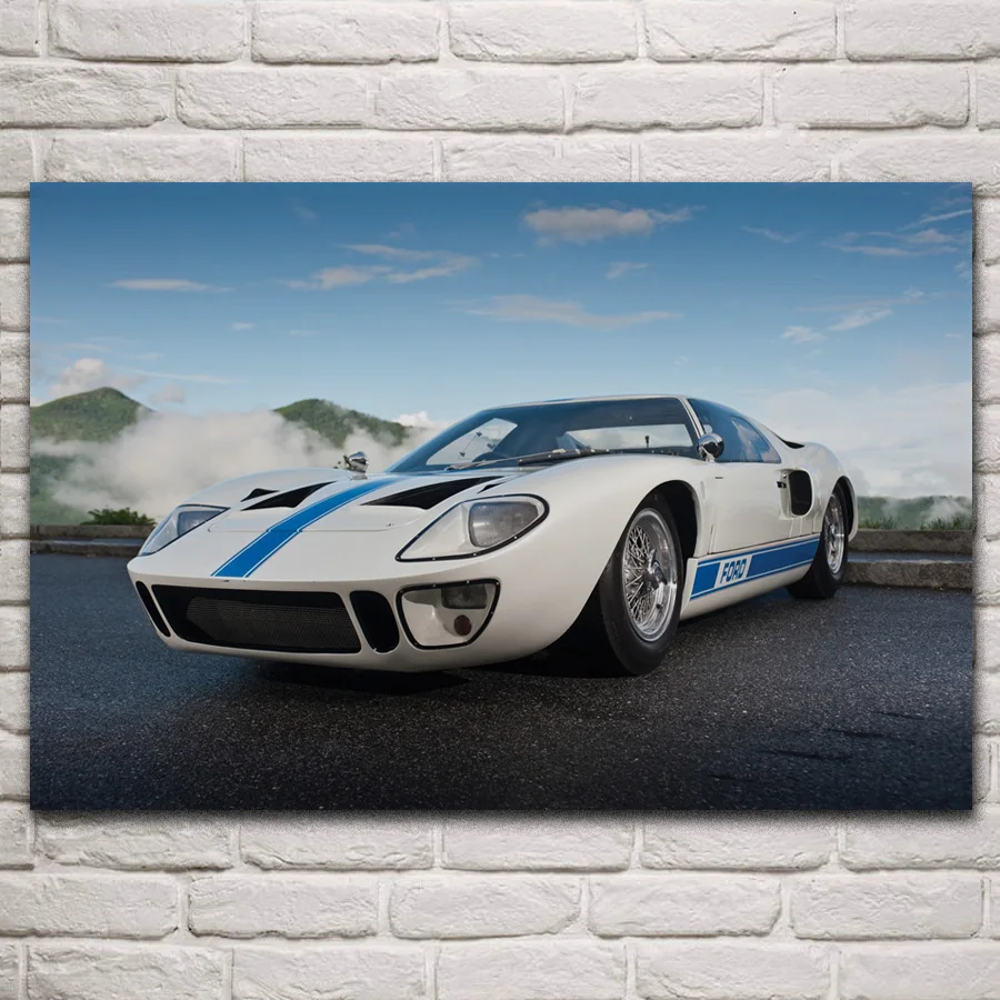 Supercar gt40 Классический гоночный автомобиль художественное оформление гостиной