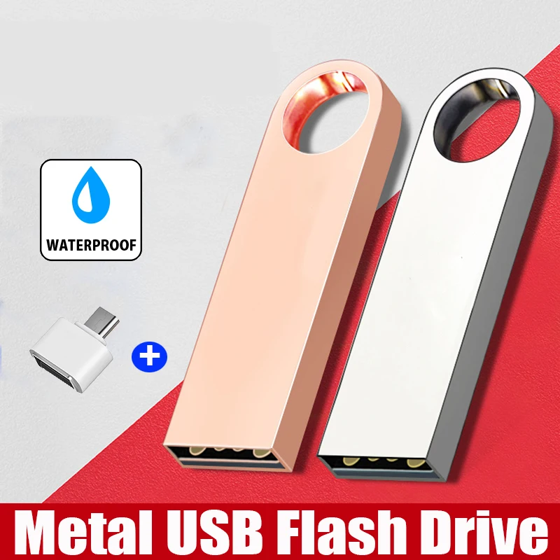Металлический Водонепроницаемый OTG флеш накопитель 128 ГБ USB 1Гб ТБ 512 256 Cle 3 0 Тип C