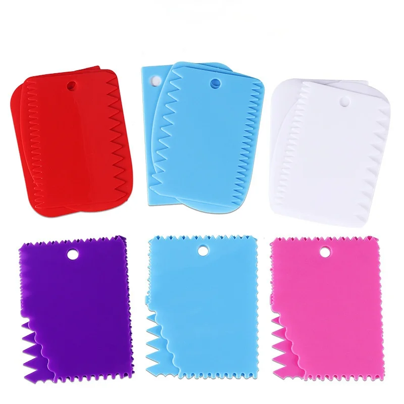 Портативный скребок для крема 3 шт./лот с неровными зубцами сделай сам украшения