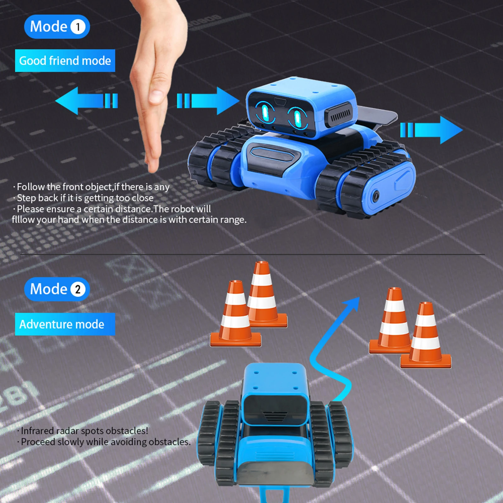 DIY Assemble Electric Robot Gesture Induction Obstacle Avoidance Educational Toy | Electronic Pets