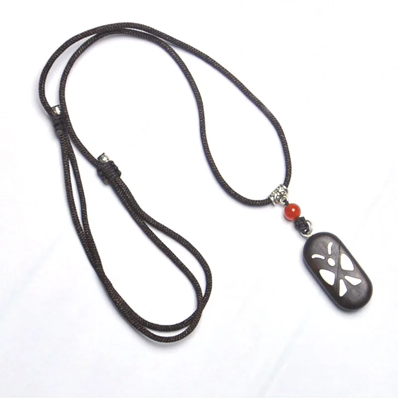 Деревянный медальон с подвеской-иллюзионистом ручной работы Женское Ожерелье