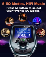 ttftfp car adapter mp3 player led display q3 quick charger dual usb connector bluetooth hands free calls voice broadcast