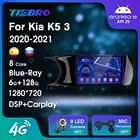 Автомобильный радиоприемник, экран IPS QLED, 2DIN, Android 10, для Kia K5 3 III 2020-2021, GPS-навигация