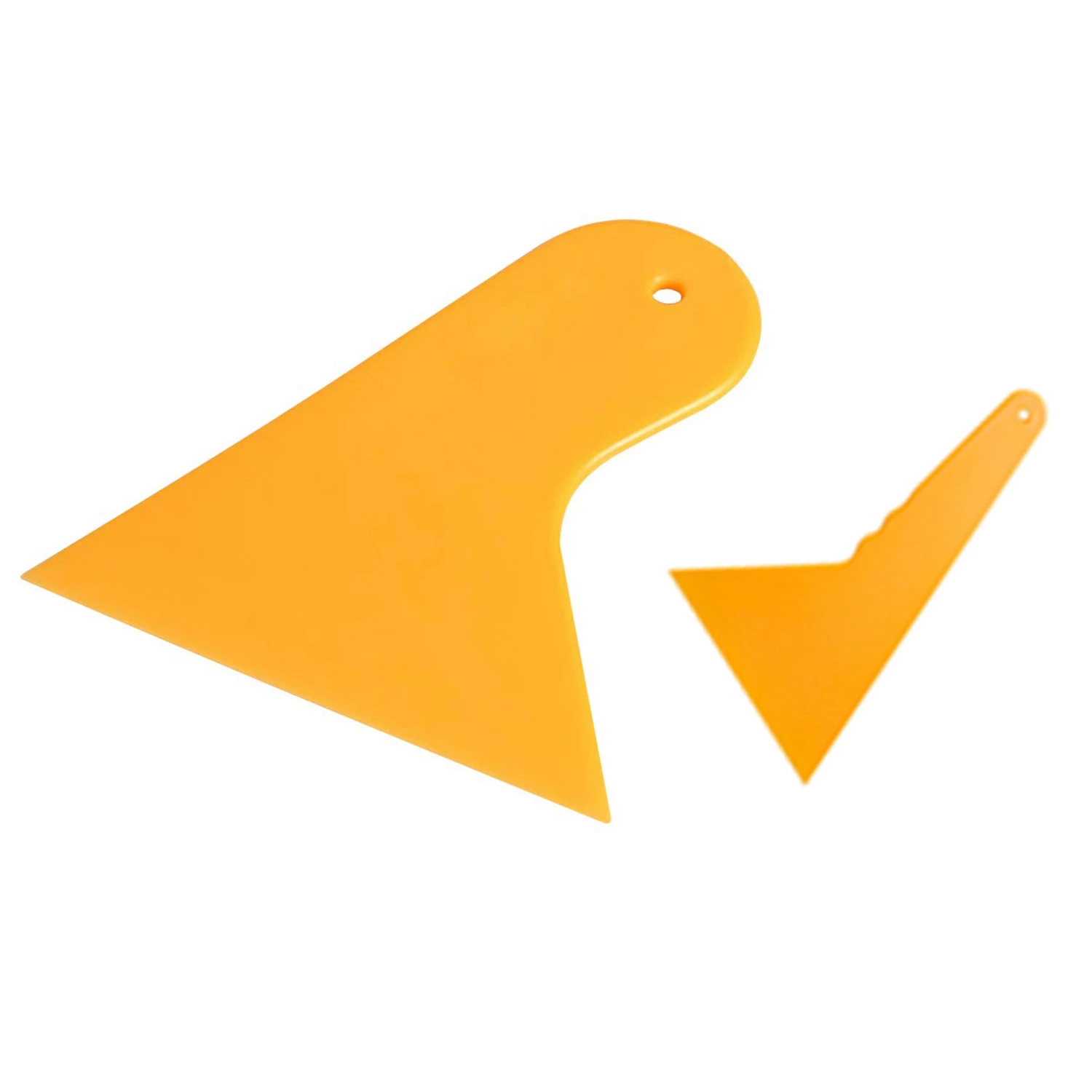 

Plastic Yellow Auto Car Window Sticker Film Scraper Squeegee Cleaning Tool