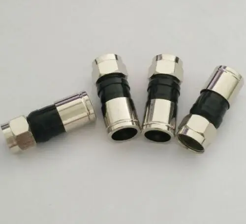 RG6 F тип сжатия оснастки уплотнение разъем Sky спутниковый Virgin кабель 10X|Запасные