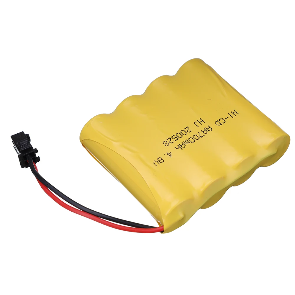 Rechargeable 4.8V 700mAh Ni-Cd AA Battery Pack For RC Toys Electric Car Boat Gun Spare Parts SM-2P Plug Nicd 4.8 V Volt Bateria |