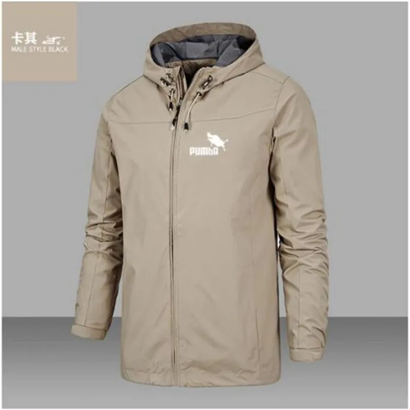 

Men's jacket, long sleeve Hoodie, zipper raincoat, windbreaker, outdoor mountaineering sportswear, men's coat, 2021