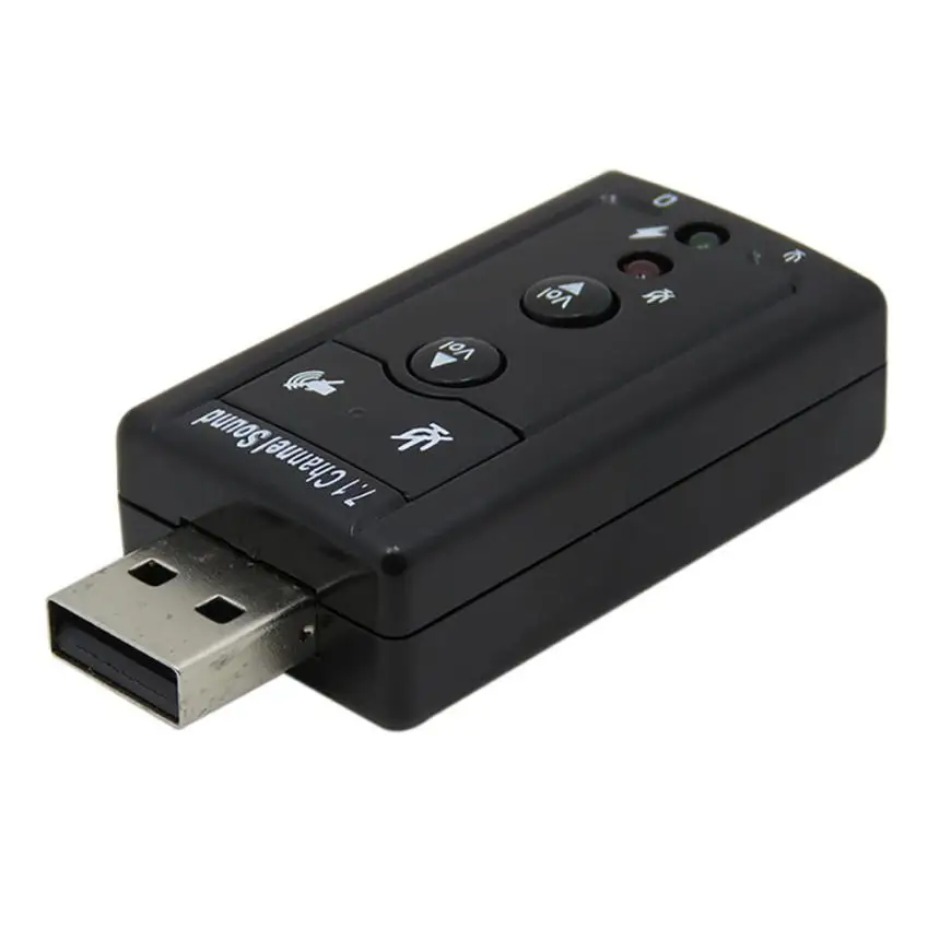 Портативный аудиоадаптер Usb 7 1 наружная 3D usb звуковая карта звуковой интерфейс
