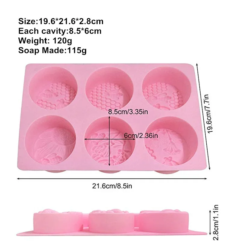 1 шт. силиконовая форма для мыла медовая пчела ручная работа 3d Силиконовая