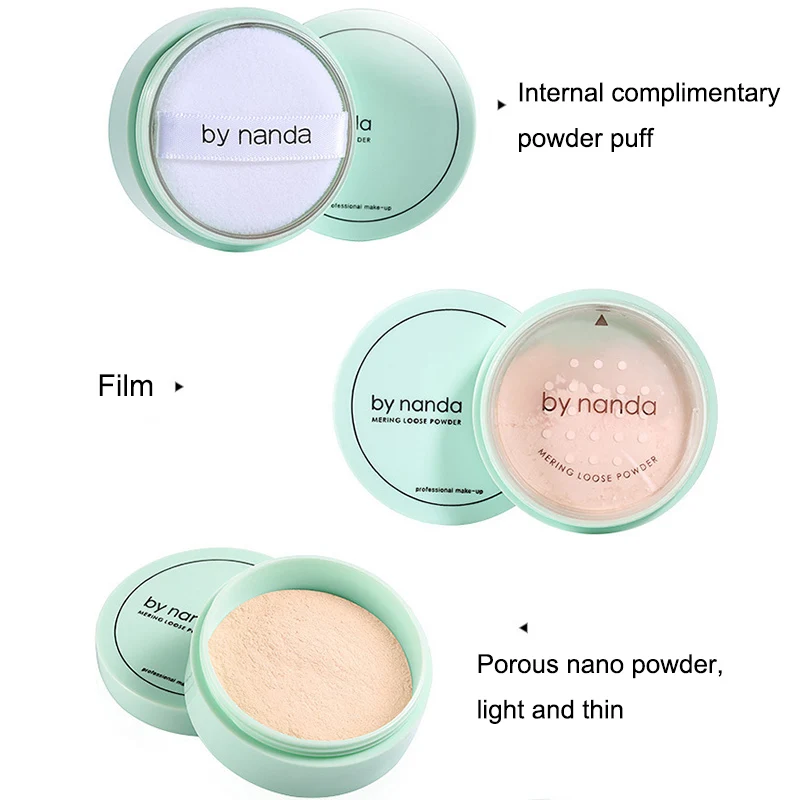 Горячая полупрозрачная прессованная свободная пудра с слоеным гладким лицом