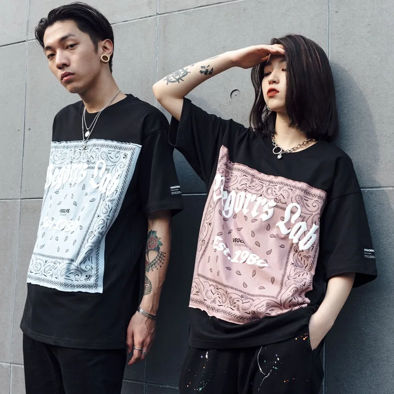 

Женская свободная рубашка из хлопка, с коротким рукавом