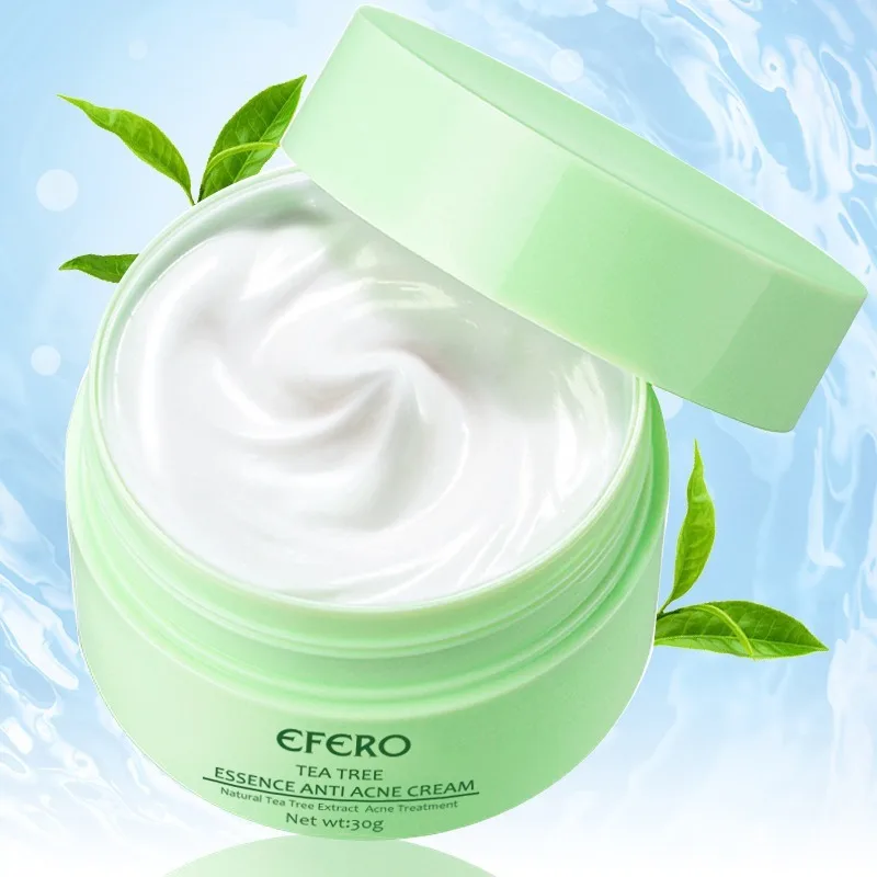 

Tea Tree Anti Acne Cream Scar Facial Spot Removal Treatment Moisturizing Essence Face Skin Care Beauty Day Creams Women TSLM1