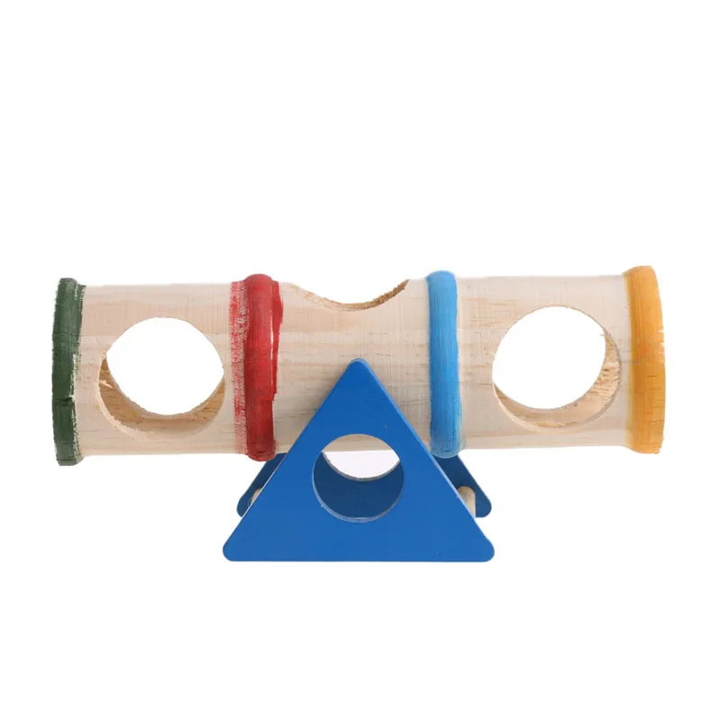 

Wooden Colorful Seesaw Cage House Hide Play Pet Toys For Hamster Rat Mouse Mice