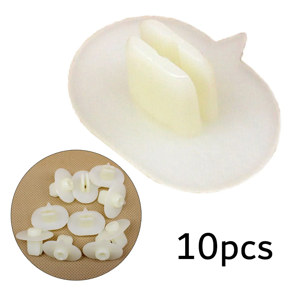 

10 Pcs Clip Set Of Bumper Side Grommet Nylon Nut Fastener Clips For Honda 71144-SR3-A00 Natural Nylon 19mmm Clip