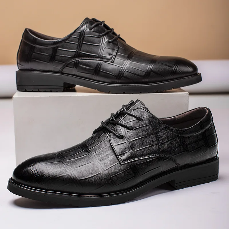 

Luxury Business Oxford Leather Shoes Men Breathable Rubber Formal Dress Shoes Male Office Wedding Flats Footwear Mocassin Hommec