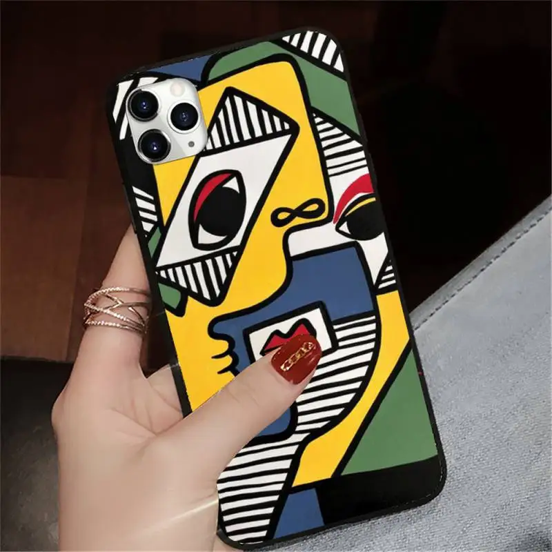 

Picasso abstract Art painting pattern Phone Case for iPhone 11 12 pro XS MAX 8 7 6 6S Plus X 5S SE 2020 XR mini