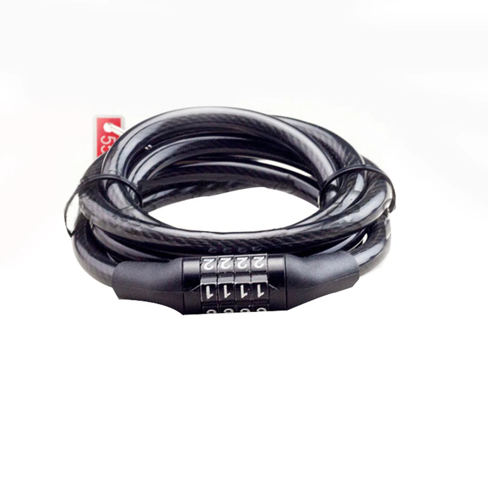 4 Digit Cycling Heavy Duty Cable Combination Password Bike Bicycle Lock Hard Coded (Black) | Спорт и развлечения