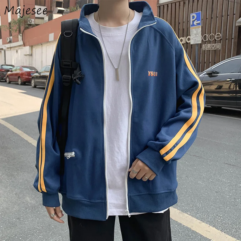 

Куртка мужская бархатная с воротником-стойкой, на молнии, Осень-зима