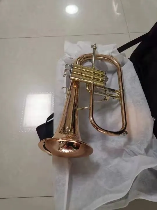 Профессиональная Роза Buluke из латуни Flugelhorn l тюнинг Bb Flugel horn с чехлом и мундштуком |