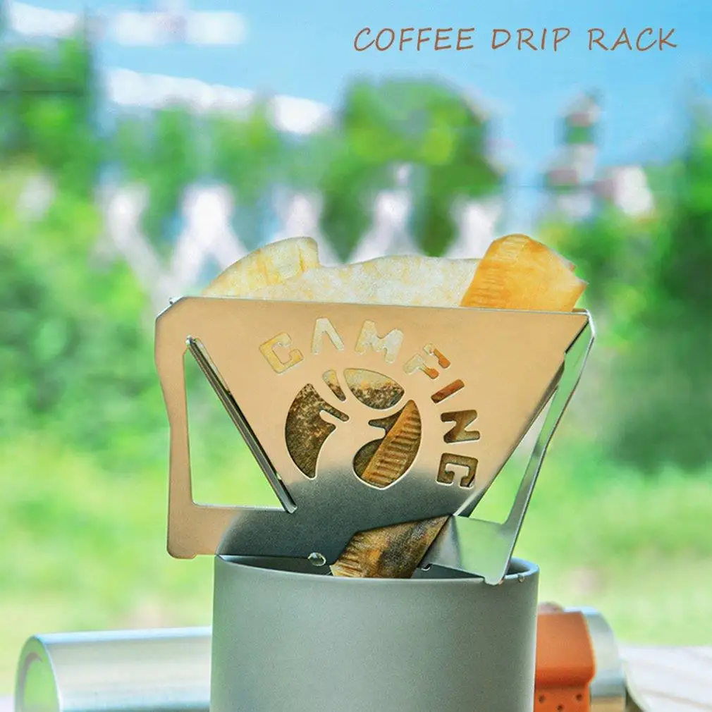 

Coffee Drip Holder Coffee Tea Rack Foldable Coffee Filter Rack Stainless Steel Folding Portable Rack Dripper Cup