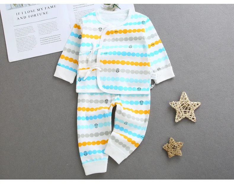 Одежда для малышей хлопковый комбинезон в желто-синюю полоску маленьких