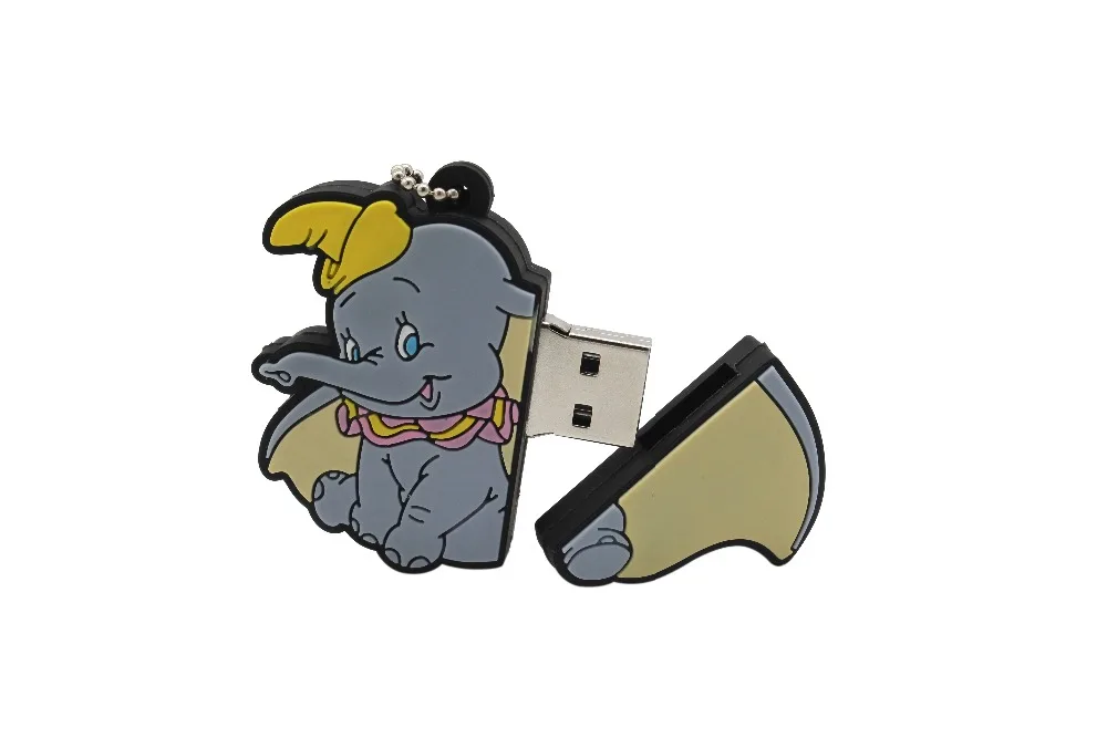 Текстовый мне прекрасный мини слон USB флэш-накопитель милый животное Флешка в форме героя мультика флешки U диск