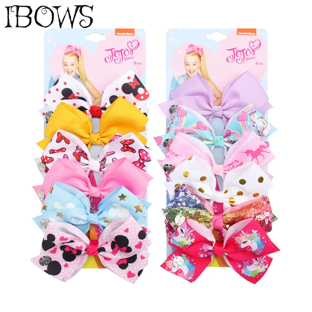 Бант Jojo Siwa JOJO BOWS с радужным принтом бант лента для девочек бутик ручной работы
