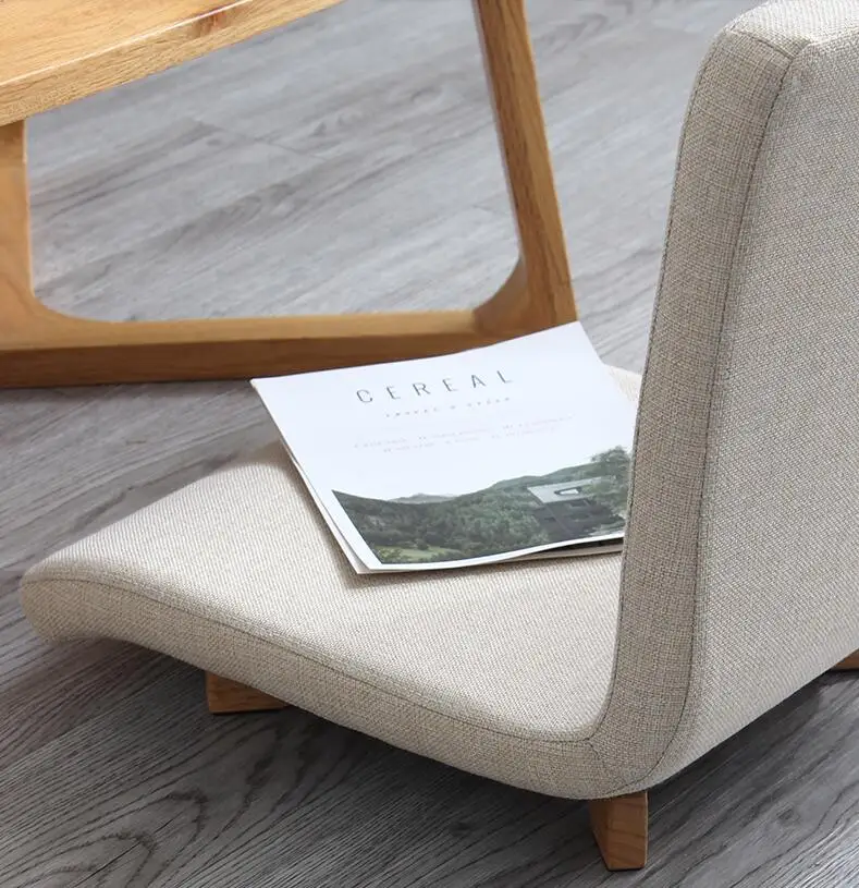 

Modern 360-Degree Swivel Floor Chair W/Lumbar Support Japanese Style Home Office Furniture Tatami Zaisu Legless Chair Sitting