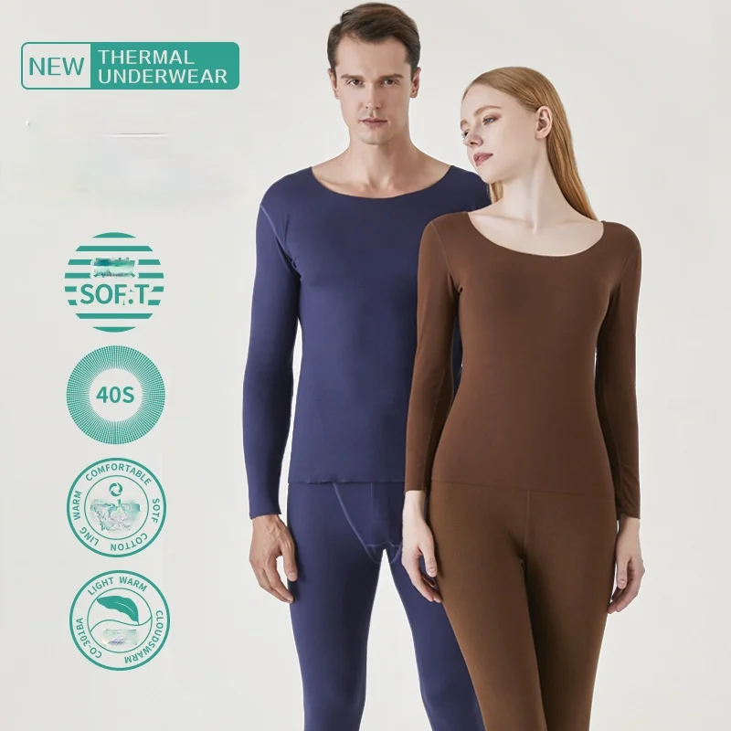 

New Thermal Underwear for Men Long Johns Winter Women Thermal Shirt+pants Set Warm Thick Fleece Size L-XXXL