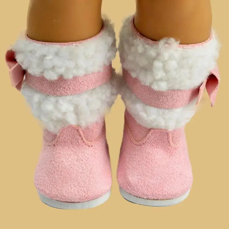 

1 Pair Of Winter Boots For 18-Inch Girl Doll Mini Children Accessories Doll Toys Shoes Doll Shoes For Gifts V7K4