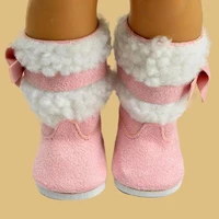1 pair of winter boots for 18 inch girl doll mini children accessories doll toys shoes doll shoes for gifts v7k4