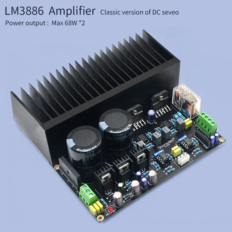 UNISIAN LM3886 DC servo Auido Усилитель мощности доска OP07 NE5534 независимый Операционные усилители с защитой динамика 68 Вт
