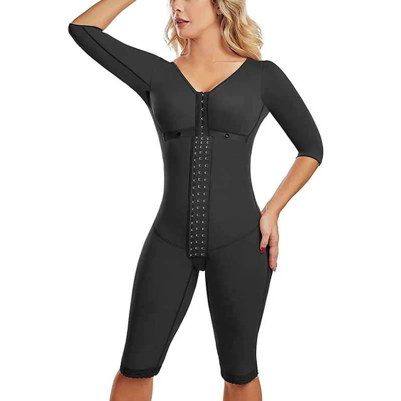 

High Compression Mid-Sleeve Women Waist Trainer Bodysuit Shapewear Tummy Control Corset Cincher Postpartum Body Shaper
