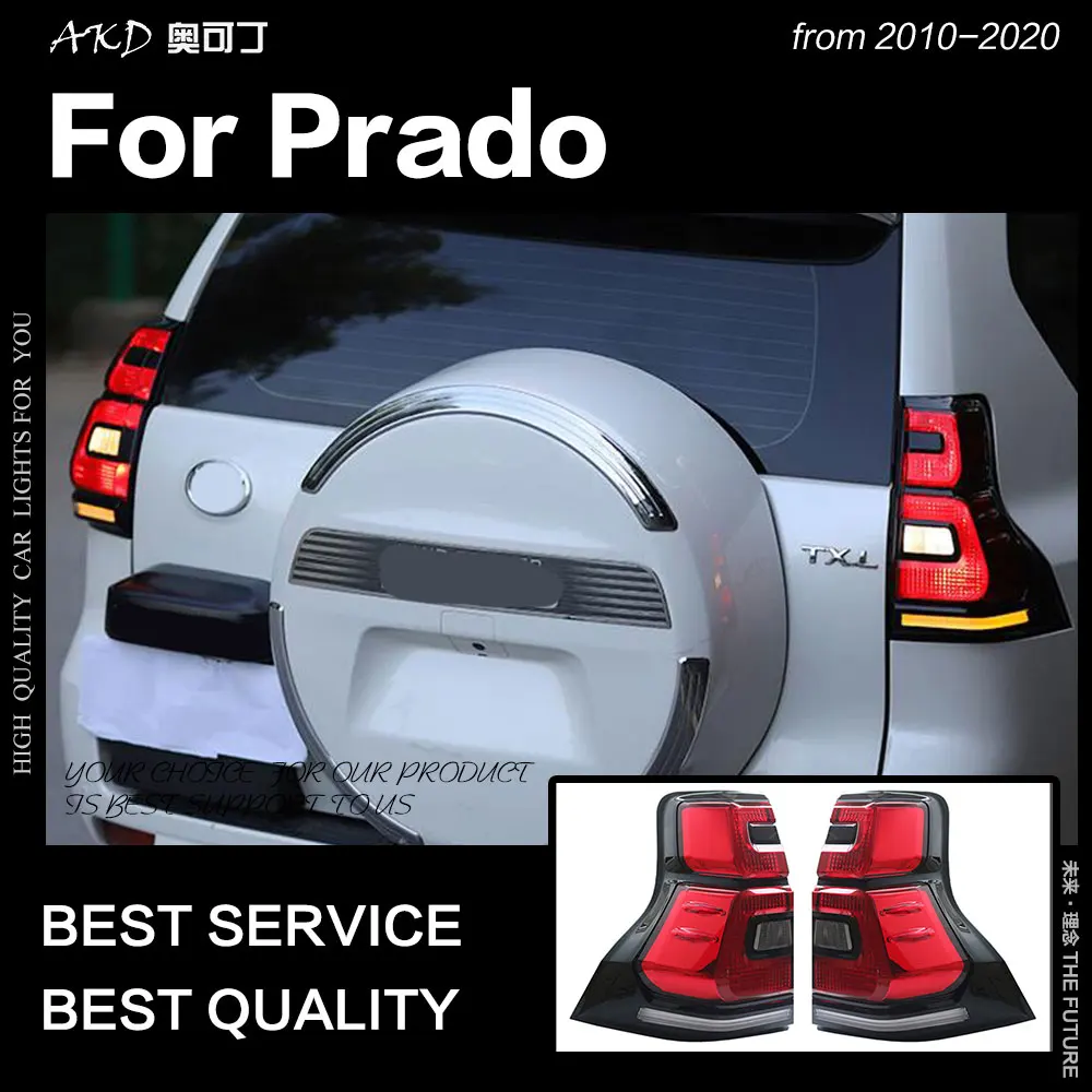 AKD автомобильный Стайлинг для Toyota Prado задние фонари 2010-2019 LC150 светодиодный ная