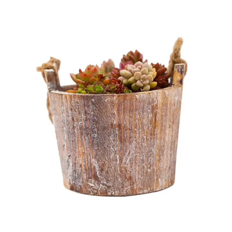 1 шт. деревянный мясистый цветочный горшок деревянные цветы суккуленты растений