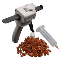 30cc glue dispenser syringe barrel 30ml manual glue gun tool uv adhesive caulking gun with 100pcs 15g bent dispensing needle tip