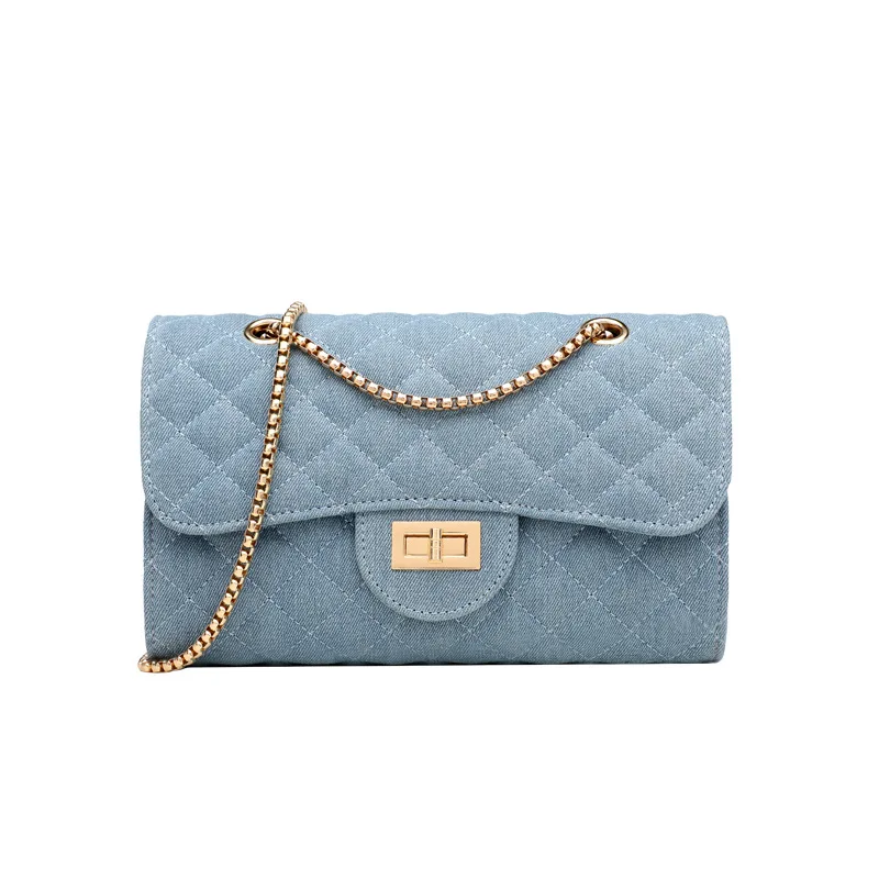 2020 новая изящная женская джинсовая ромбовидная сумка через плечо