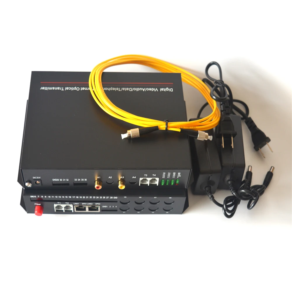 Премиум телефоны/Аудио/Ethernet через оптоволоконные расширители мультиплексор